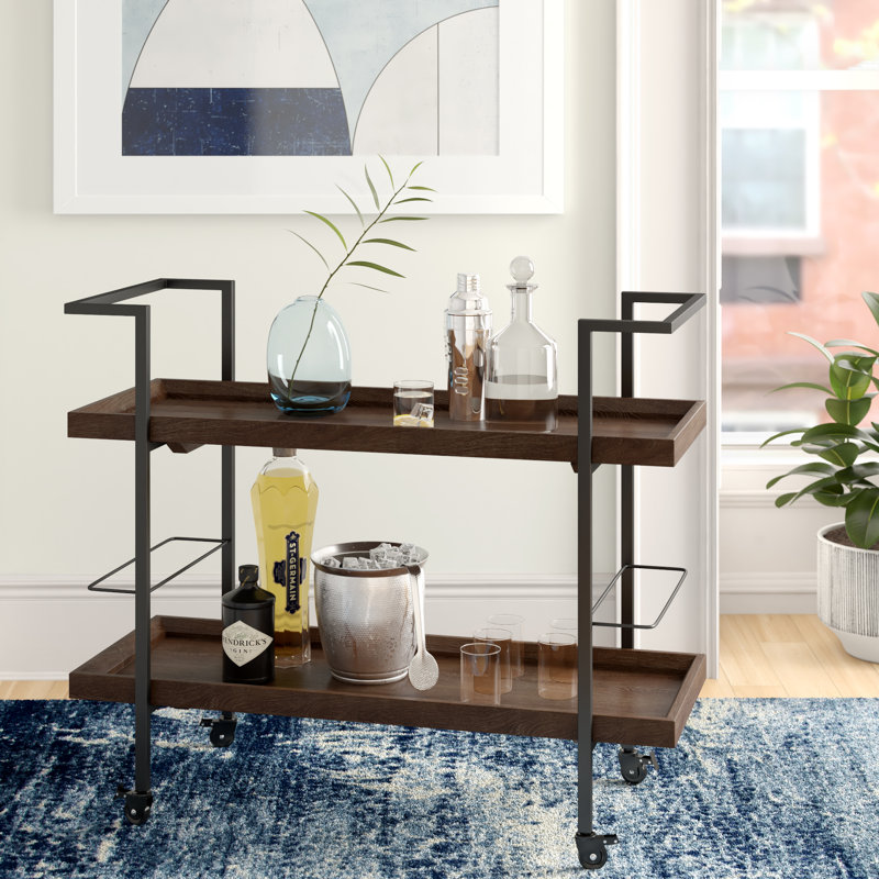 Oliver Emer Wooden Bar Cart & Reviews Wayfair